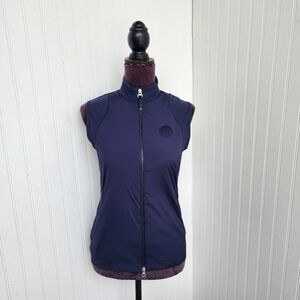 NWT Chervo Sports Women’s Navy Blue Camo Quilted Puffer Vest Full Zip XS